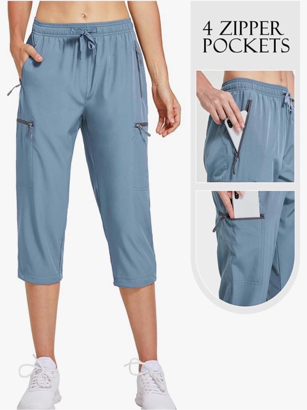 LIKE NEW! Light Sapphire Blue Athletic Capri Pants